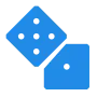 a blue dice